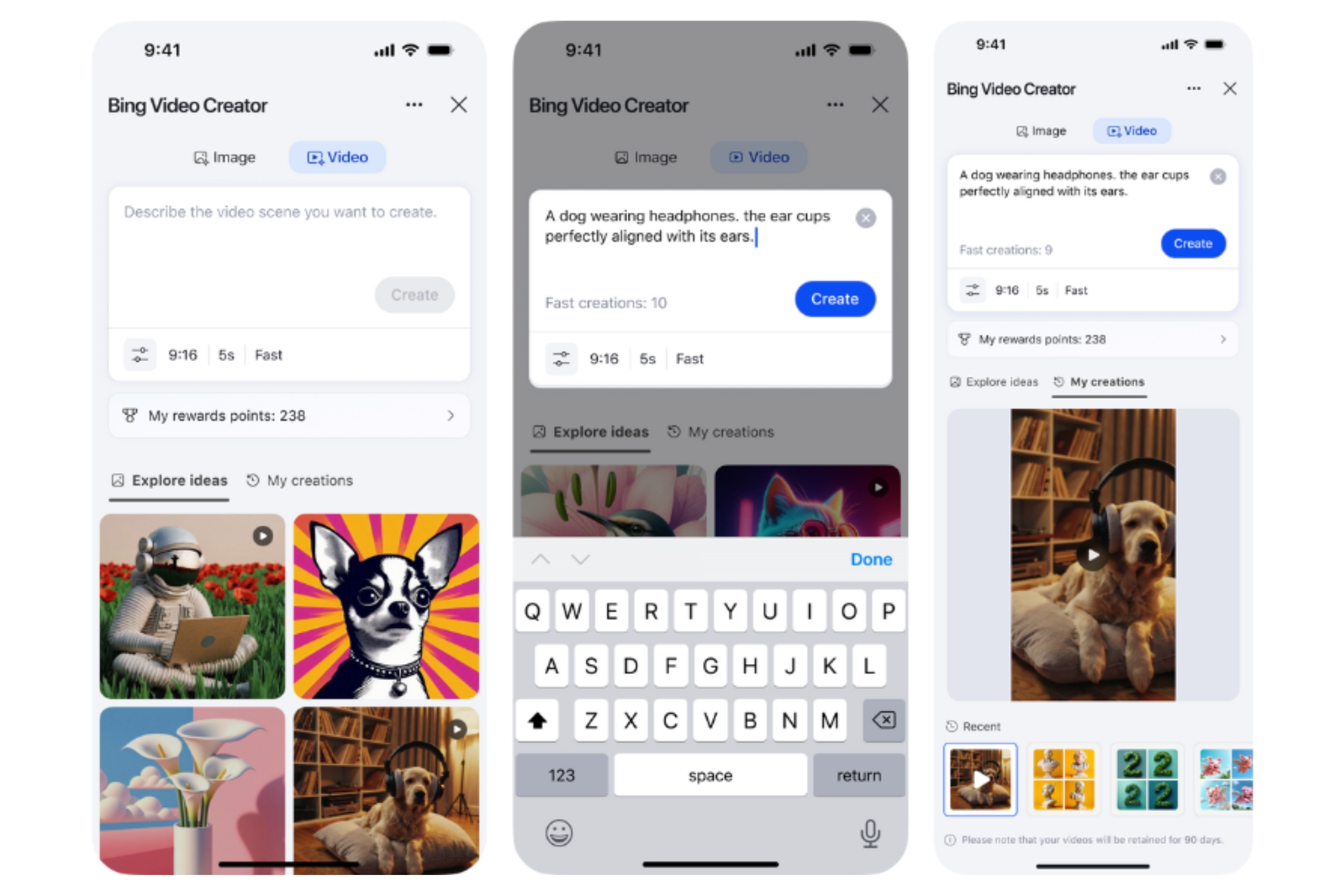 Microsoft ra mắt Bing Video Creator dùng AI Sora tạo video miễn phí trên app di động