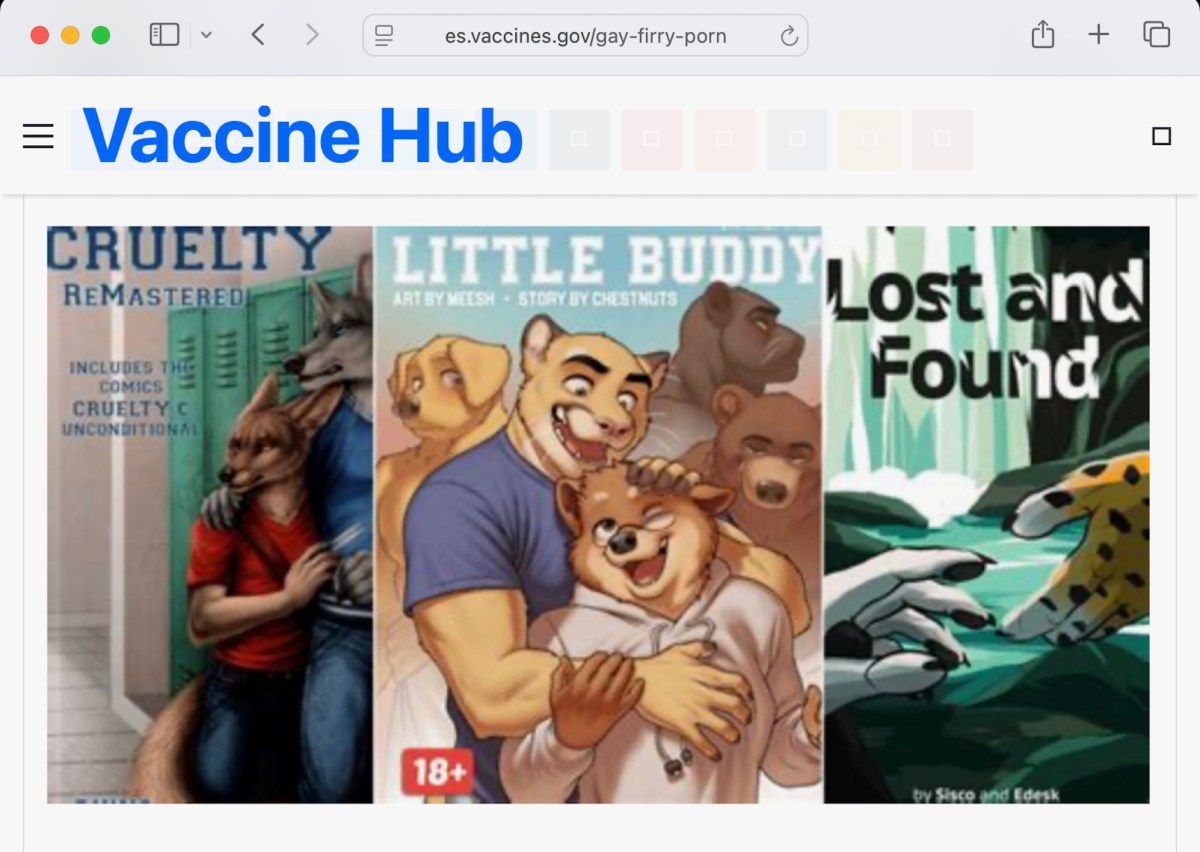 Trang web vaccine của chính phủ Mỹ bị chèn nội dung spam do AI sinh ra