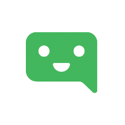 Chatsimple minimalist logo, chatbot icon for sales and support.